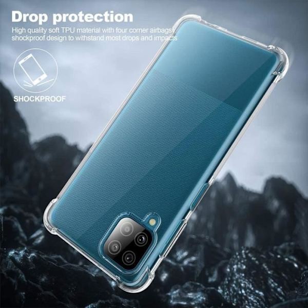 Mjukt skyddsfodral för Samsung Galaxy A12 - PROSHOP - Transparent - 4 förstärkta anti-chock-hörn Transparent