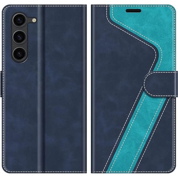 Skyddsfodral - BOOLING - för Samsung Galaxy S25 - Konstläder Blå - Stötsäker - Elegant Blå