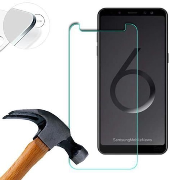 Lusee 2 x hærdet glas skærmbeskytter til Samsung Galaxy A6-Galaxy A6 2018 5.6 Transparent 9H 2.5D