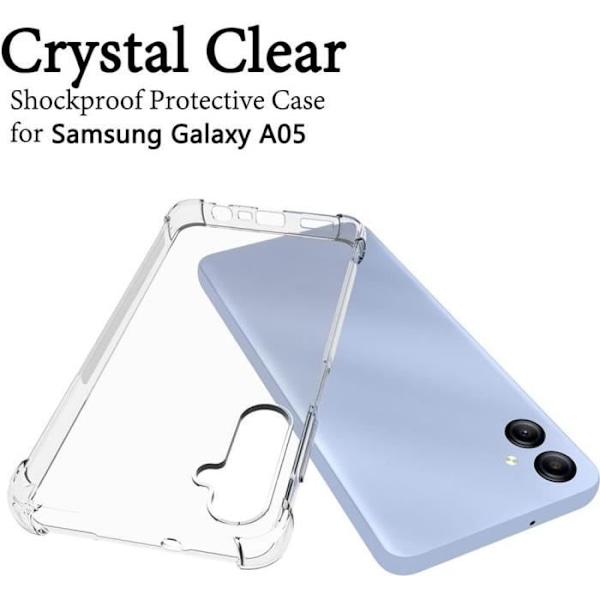 Skyddshölje - BOOLING - Samsung Galaxy A05 - Stötabsorberande - Transparent - 2 Härdade Glas Transparent