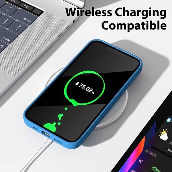 Silikonskal - BOOLING - för iPhone 17e - Slim Lätt Mjuk Rep-skydd - Blå Blå