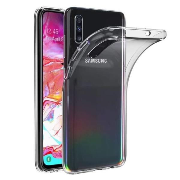 För Samsung Galaxy A70 6,7" SM-A705F: UltraSlim Gel Silikonfodral och perfekt passform - TRANSPARENT