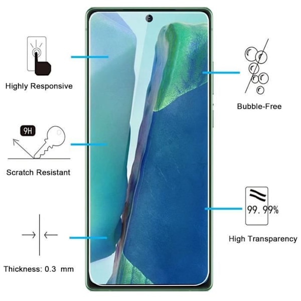 Härdat glas PROSHOP för Samsung Note 20 (6.7”) - Paket av 3 - Motstånd 9H - Rep Resistant Transparent