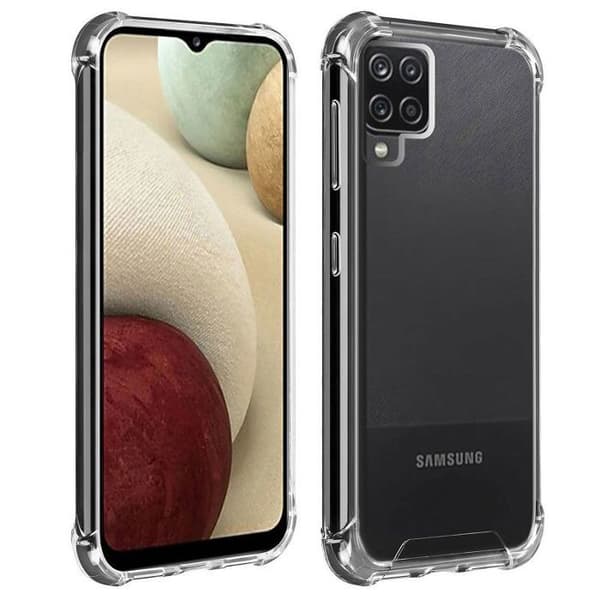 Transparent stötsäkert silikonfodral till Samsung A12