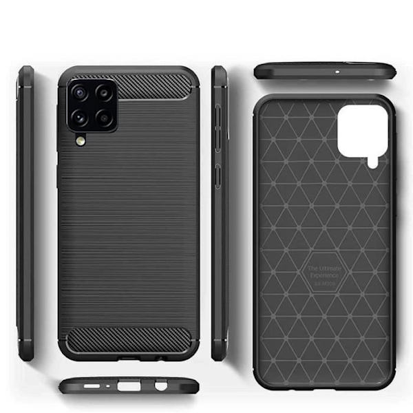 Skyddsfodral till Samsung M32 - PROSHOP - Steel Lines Mönster - Svart Svart
