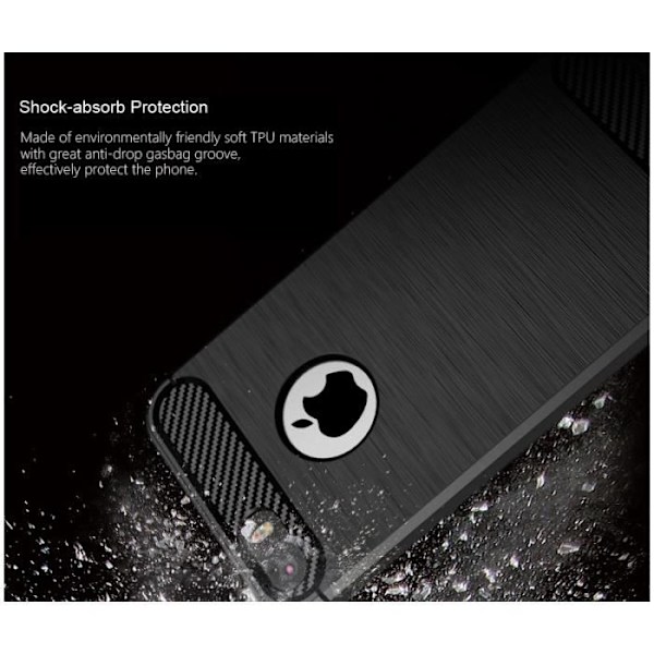 Coque - Samsung - Galaxy A7 2017 - Slim - Mjuk - Kolfiber - Svart Svart