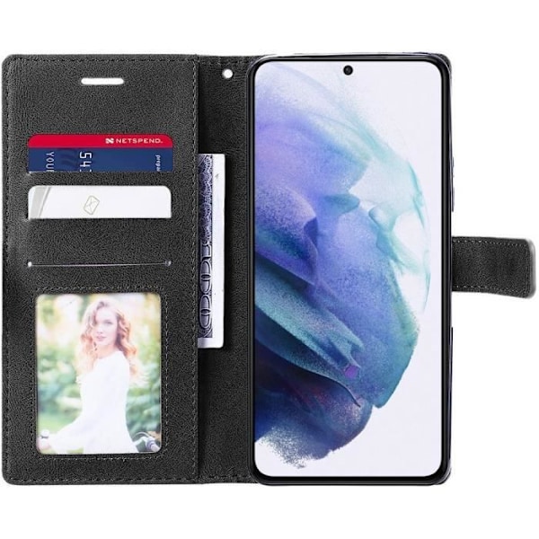 Fodral till Samsung Galaxy S21 Anti-Scratch PU Läder Svart