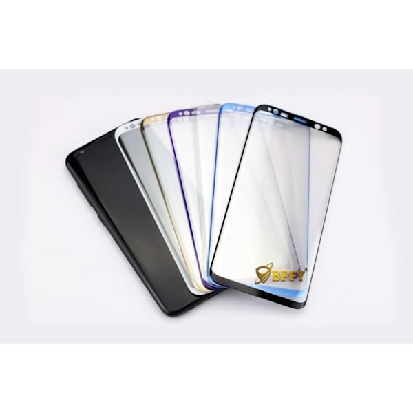 BPFY® - TOP KVALITET - GALAXY S8+ PLUS INKURVERAD SVART - Skyddsfilm CURVE skärm i härdat glas för Samsung - Mycket film sort