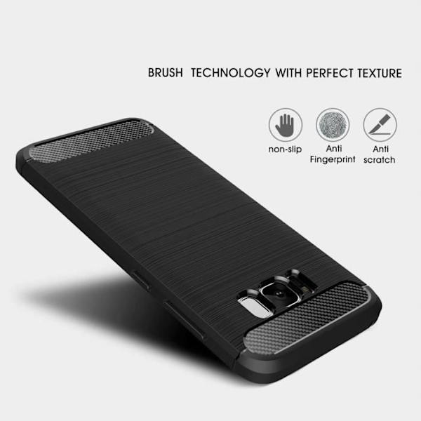 Fernando Snyggt Grå Mjuk Silikon Coque för Samsung Galaxy S8 Plus Carbon Fiber Case