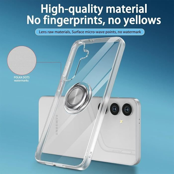 Skyddsskal - Samsung - Galaxy S24 Plus - Silikon - Transparent - 360° Stödring Transparent