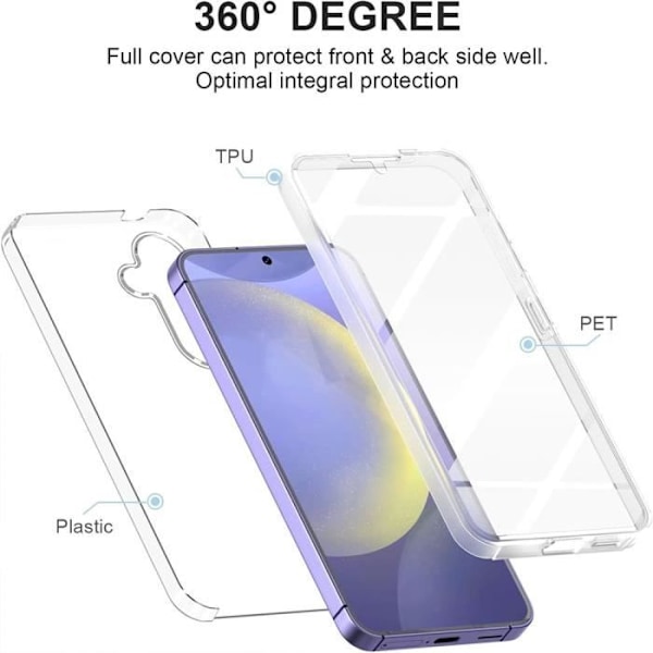 Skyddsskal - Samsung - Galaxy S24 Plus - Stötabsorberande - Transparent - Silikon+PC Transparent