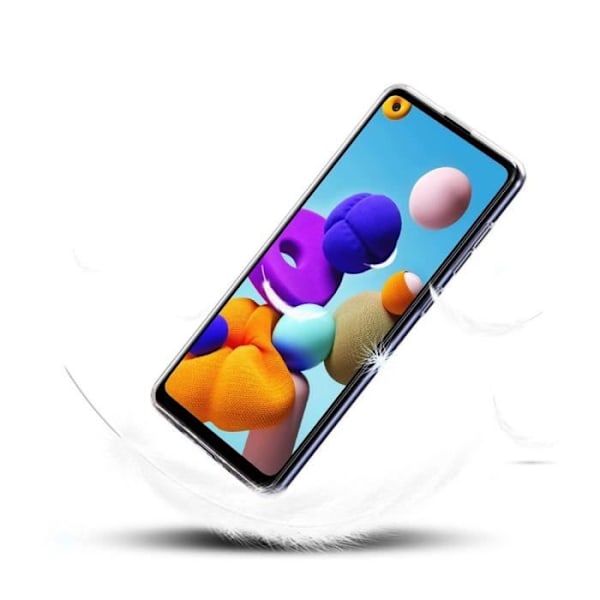 För Samsung Galaxy A21S 6,5" SM-A217F: UltraSlim Gel Silikonfodral och perfekt passform - TRANSPARENT