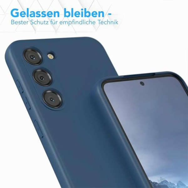 Fodral för Samsung Galaxy S24 Plus - S24+, ultratunt skydd Stötsäkert Anti-skrapa Marinblå + 2 härdade glasögon