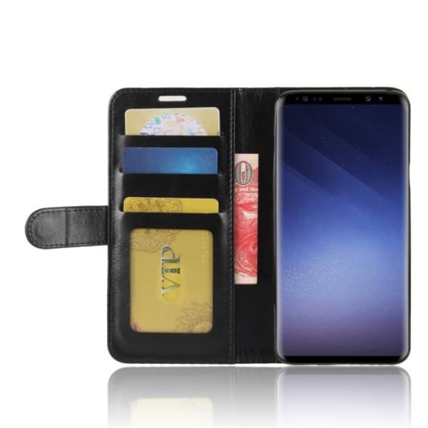 Hölster - Samsung - Galaxy S9+ - PU Läder - Flip - Svart - Stötabsorberande Svart