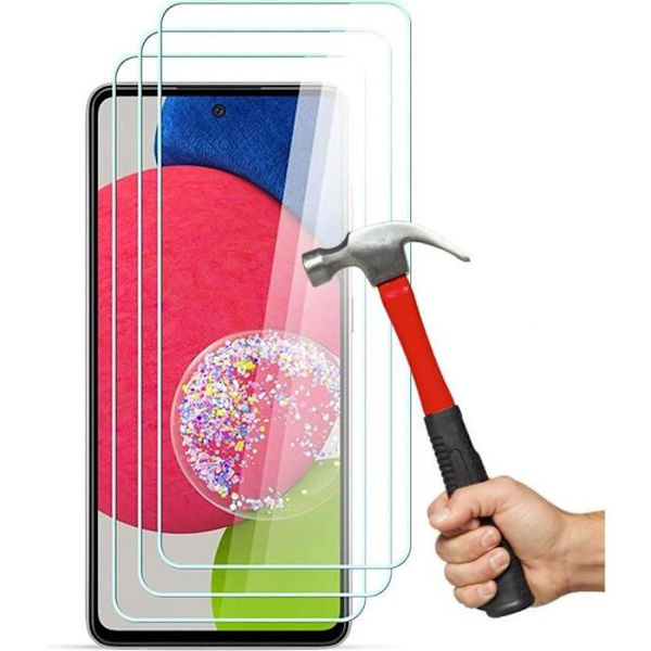 Härdat Glas - PROSHOP - för Samsung Galaxy A52s - 3 Stycken - 9H Motstånd - Rep tålig - Lätt att installera Transparent