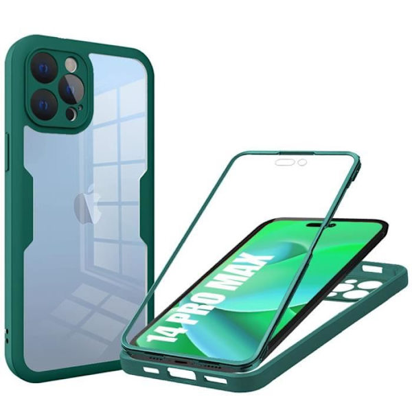 Skyddsfodral till iPhone 14 Pro Max - PROSHOP - Förstärkt kant - Midnattsgrön Nattgrönt
