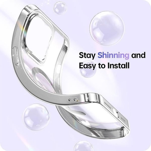 Skyddshölje för iPhone 16 - BOOLING - Transparent - Mjuk - Magnetring - Silverfärgad Silver