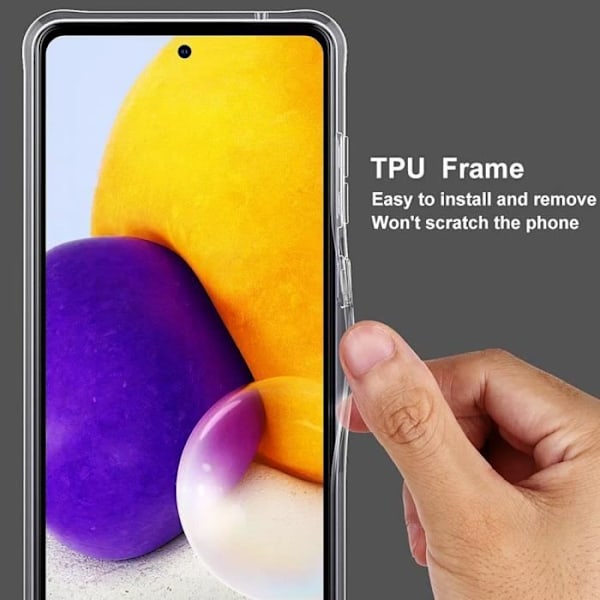 VCOMP® för Samsung Galaxy A52S 5G 6,5": UltraSlim Gel Silikonfodral och Perfect Fit + Mini Stylus Penna - TRANSPARENT VIT