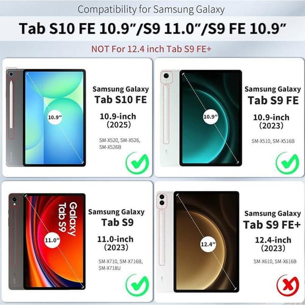 Skyddsfodral - BOOLING - för Samsung Galaxy Tab S9 - Repellerande - 360° rotation - Blå Blå