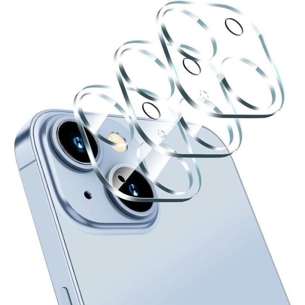 3 Kameraskydd i härdat glas för iPhone 15 Stötsäker Anti-Scratch