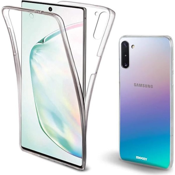 Helkroppsfodral för Samsung Note 10 Transparent silikon Stötsäker - 360 graders skydd fram och bak Fodral Cover CaseTA