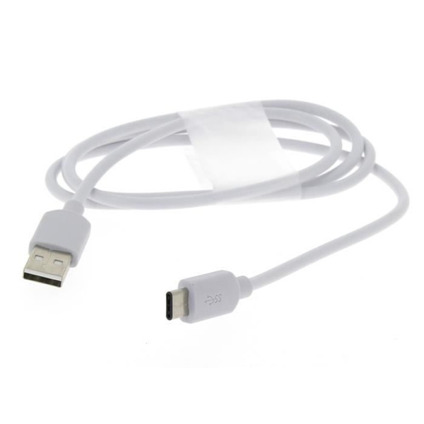 Vit Synchro & Charge USB Typ C-kabel för MICROSOFT LUMIA 950 XL - LUMIA 950