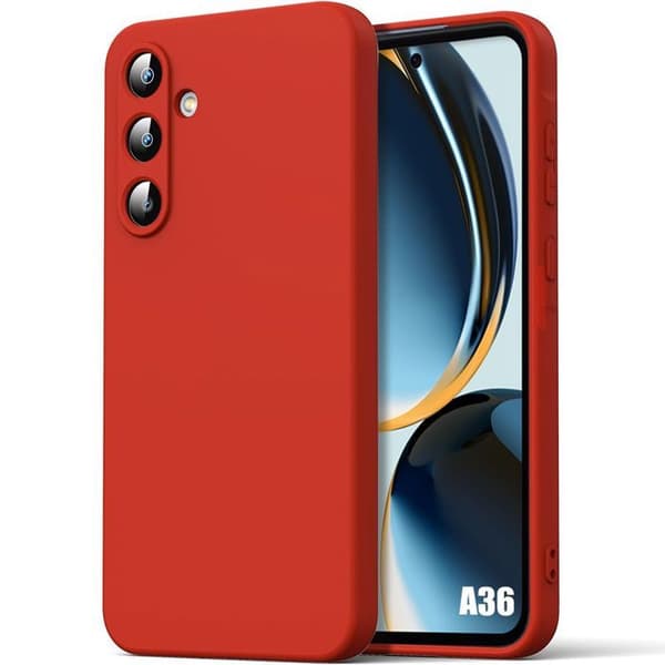 Coque för Samsung Galaxy A36 5G - Röd Flytande Silikon - BOOLING® Röd
