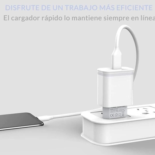 20W USB C-laddare med 2M-kabel, snabb USB-C-adapterkontakt för väggströmförsörjning för iPhone 13-13 Mini - 13 Pro[197]