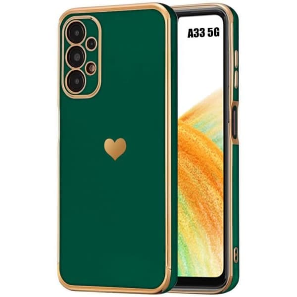Coque - BOOLING - för Samsung Galaxy A33 5G - Stötsäker - Repell - Nattgrön Midnattsgrönt