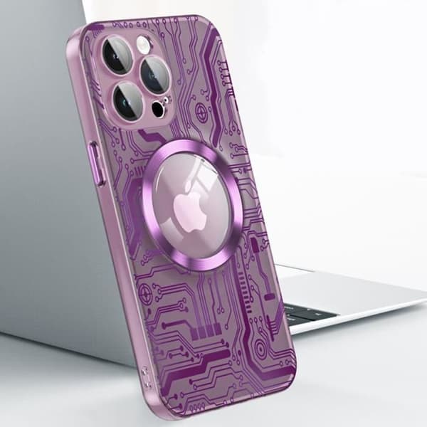Skydd för iPhone 15 Plus - Noname - Lila - Stötsäker - Kameraskydd - Magnetring Lila