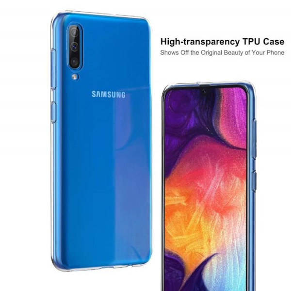 Coque - Moxie - Galaxy A50 (2019) - TPU Mjuk - Transparent - Ultra Tunn Transparent