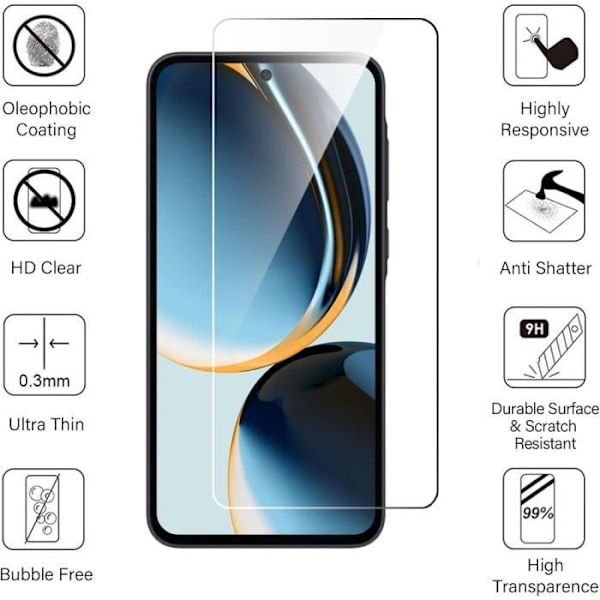Skyddsglas i härdat glas - Samsung - Galaxy A36 - Paket med 4 - Stötsäker - 0,3 mm tjocklek Transparent