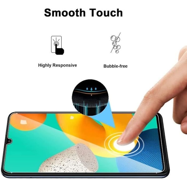 Härdat glas för Samsung M32 - PROSHOP - Höjd Definition Skärmframskydd Anti-Damm Mjukt Anti-Fläckar Transparent