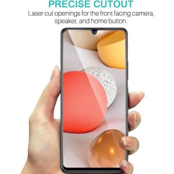 Glasskärmskydd för Samsung Galaxy A12 Okrossbart härdat glas set med [X2] härdat glas