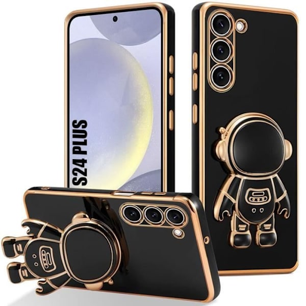 Coque - Samsung - Galaxy S24 Plus - TPU Mjuk - Justerbart Stöd - Astronautmönster Svart