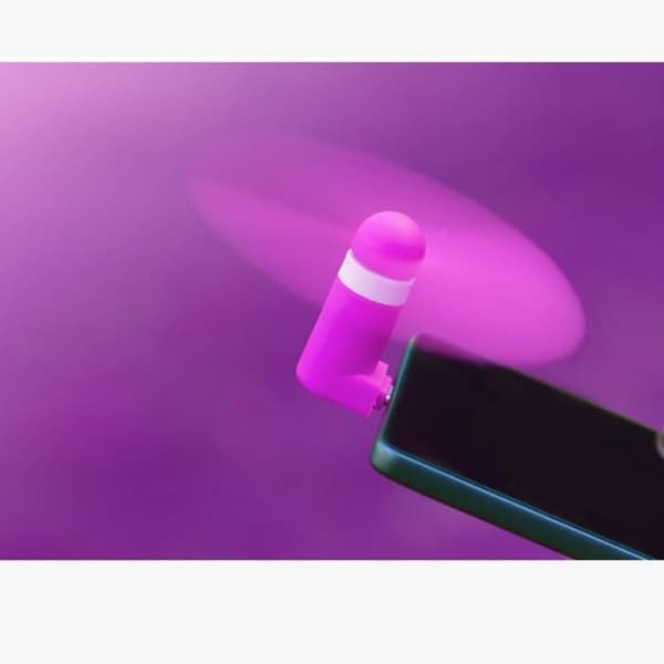 Mini Fläkt - YIOU - Bärbar - Rosa - Micro USB - Ultra-tyst Rosa