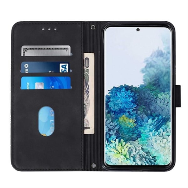 Härdat glas+för Samsung Galaxy S20 6,2", PU-läderplånboksfodral Fodral - Svart