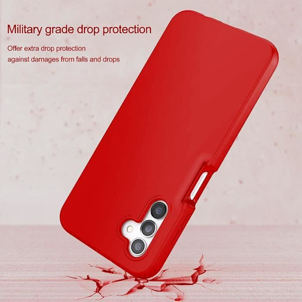 Fodral för Samsung A13 5G Full Protection Röd Stötsäker Anti-Scratch Röd