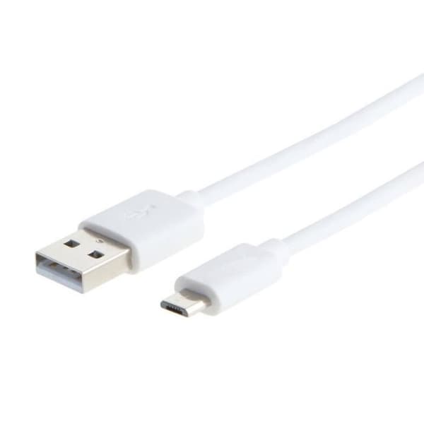 Micro USB Laddkabel - E.F.CONNECTION - 3-pack - 2M - Vit - Kompatibel med Android