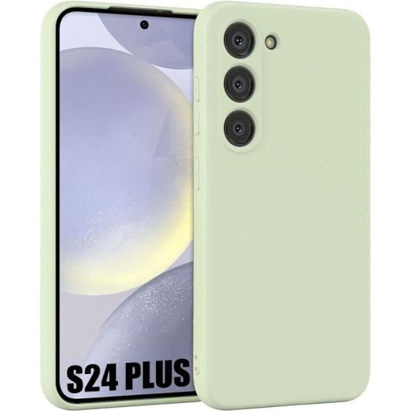 Fodral till Samsung Galaxy S24 Plus (S24+) Flytande silikonskydd Mattgrönt Anti-skrapa