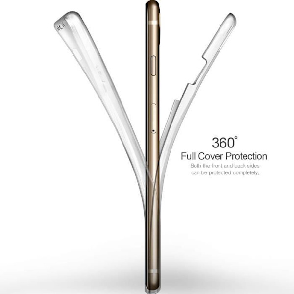 360 graders fodral IPhone XS max Silikongel Fullt skydd Transparent, stötsäker för IPhone XS max + Multi Band Vit Transparent