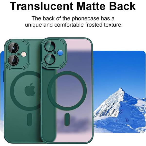 Skyddsskåp - BOOLING - för iPhone 17 Pro Max - Nattgrön - Stötresistent - Med magnetring Nattgrönt