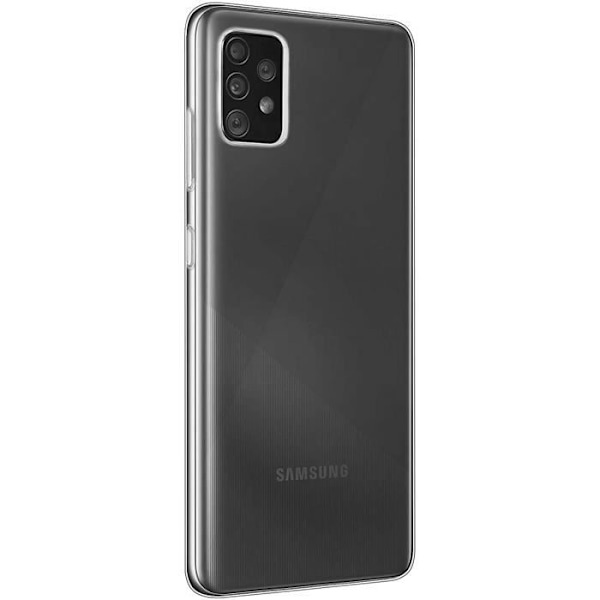 Skyddsfodral - Toproduits® - Galaxy A52 4G-5G - Transparent - Härdat glas - Svarta kanter Transparent