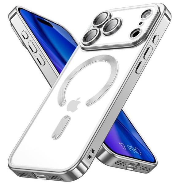 Skyddsskal - BOOLING - iPhone 17 Pro - Silikon - Magnetcirkeln - Silver Silver