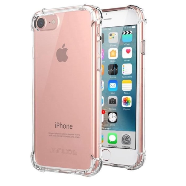 iPhone 8-fodral, iPhone 7-fodral, Jenuos Clear Crystal Clear Gel Silikon TPU Bumper Case-fodral för iPhone 7 och iPhone