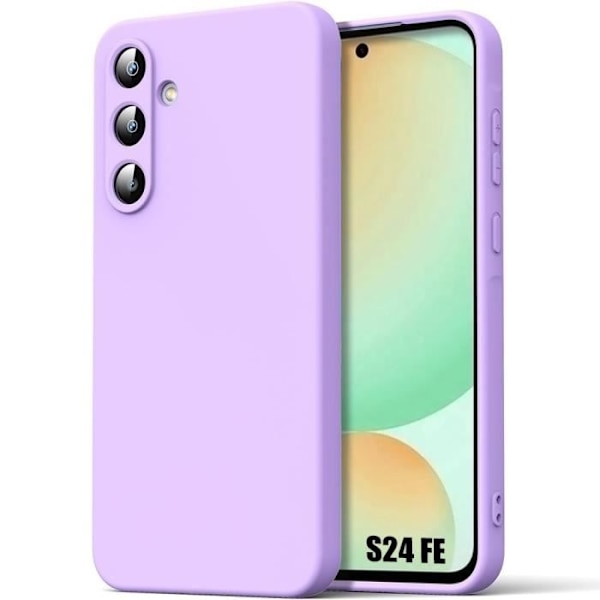 Silikonfodral till Samsung Galaxy S24 FE (ej för S24) - Ultratunt skydd Stötsäkert Anti-Scratch - Lila