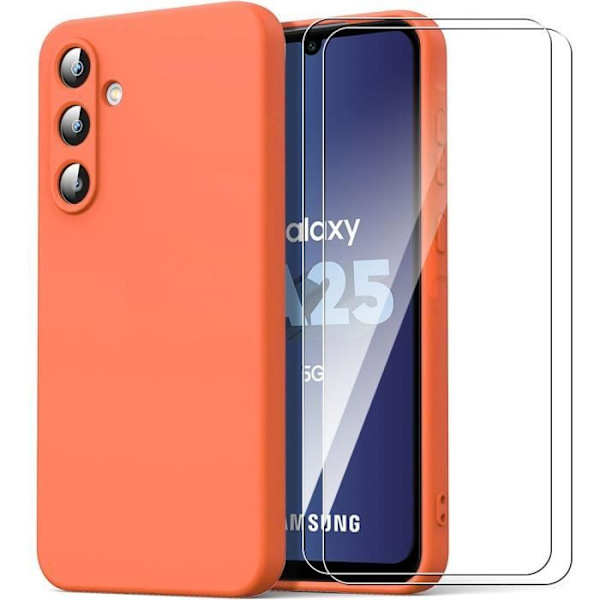Skyddsskal - BOOLING - Samsung Galaxy A25 5G - Mjuk silikon - Stötsäker - Slimmad Orange