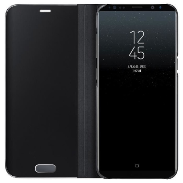 Fodral till Samsung Galaxy Note 8 ,Clear View Smart Cover Stativ Spegel Stötsäkert skal - Svart