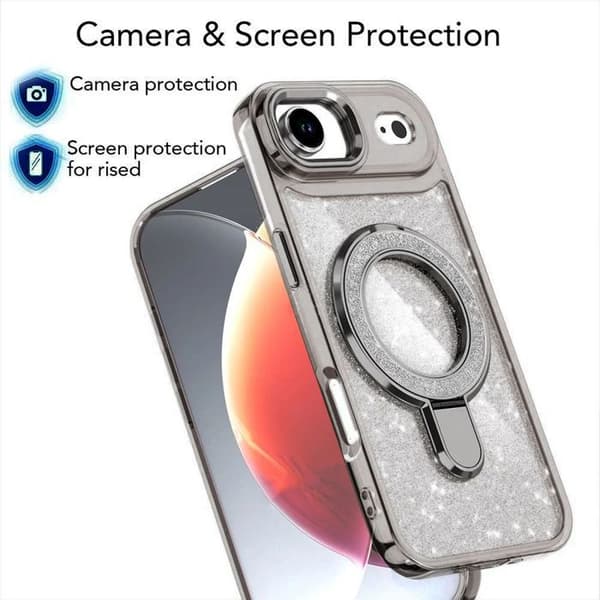 Telefonfodral - BOOLING - för iPhone Air - Hybriddesign Anti-Rip Pärlor Magnetisk Grå Grå