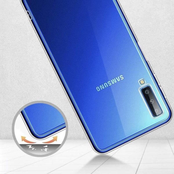 FZ-etui til Samsung Galaxy A02S (6,5") + hærdet glas, HD-beskyttelsesfilm - Gennemsigtig TPU-silikonecover.